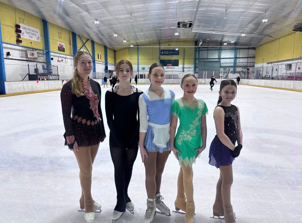A group of young GFSK skaters at the Galleon rink